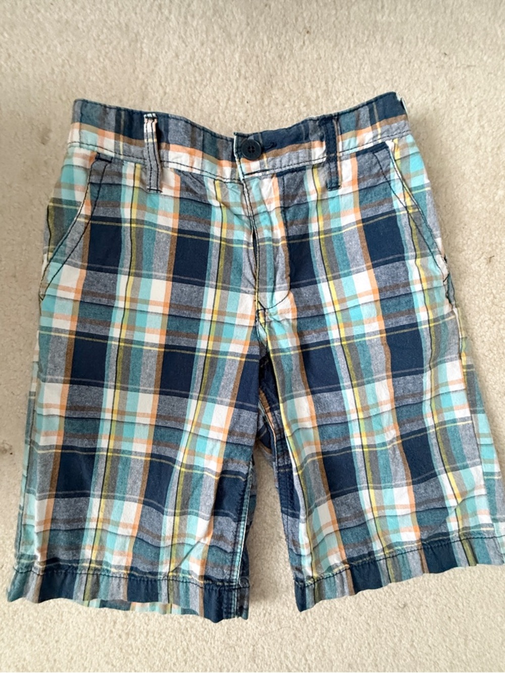 Kid's Cotton Blend Shorts - Blue Multi